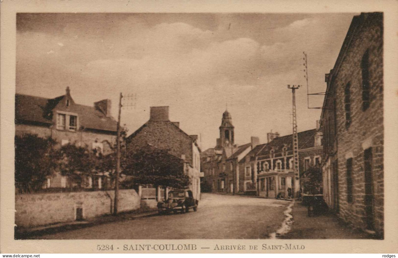 35 , Cpa SAINT COULOMB , 5284 , Arrivée De SAINT MALO  (01750) - Saint-Coulomb