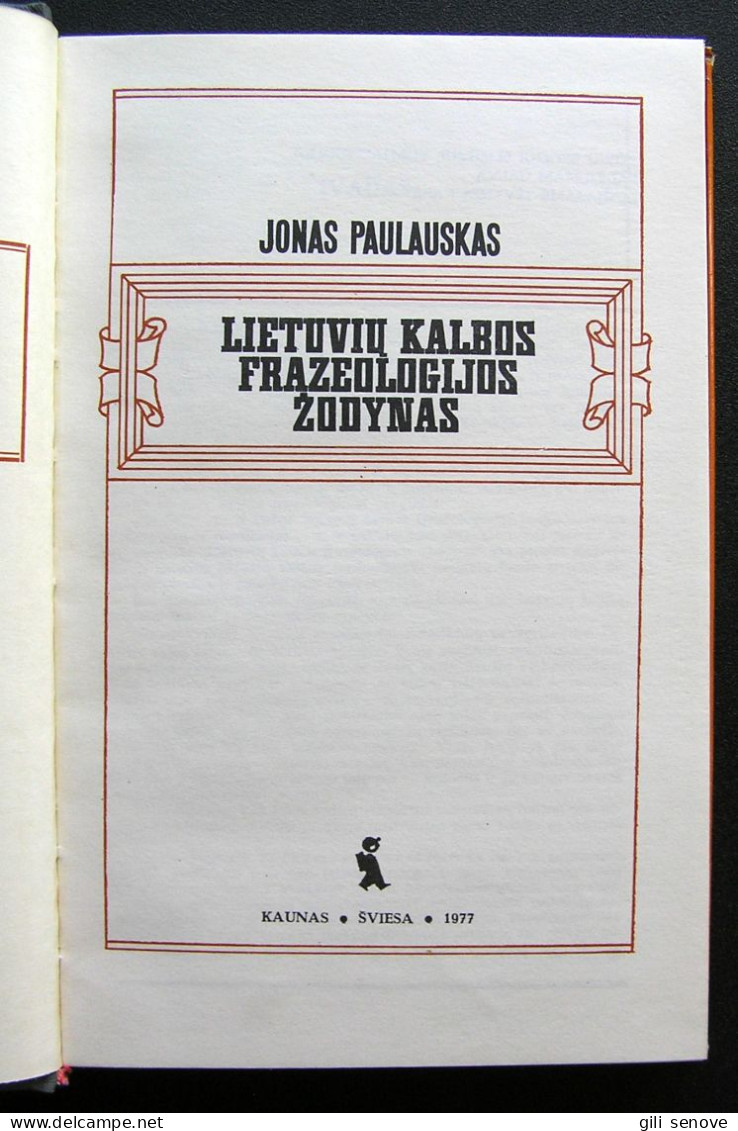 Lithuanian Book / Lietuvių Kalbos Frazeologijos žodynas 1977 - Cultura