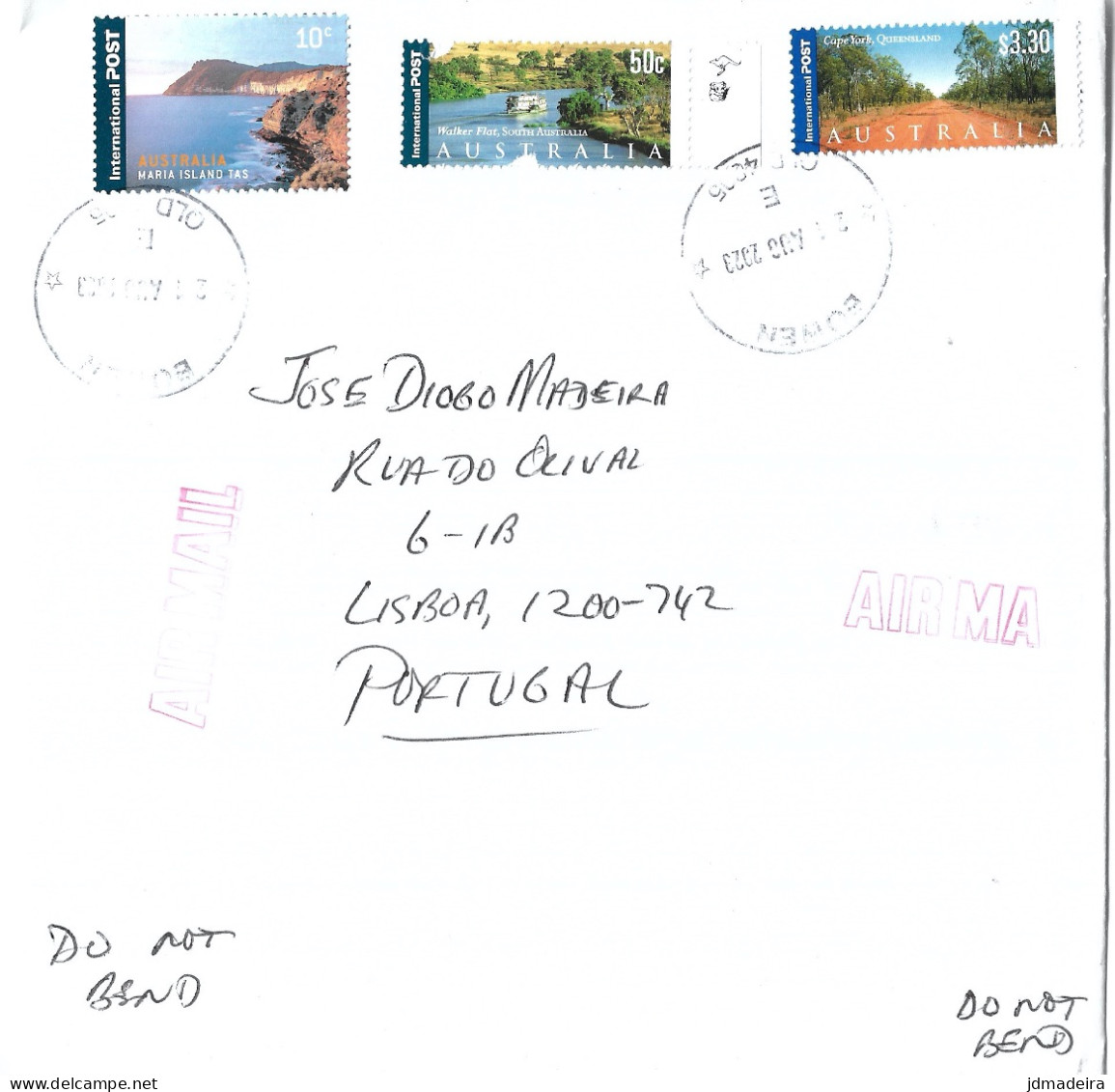 Australia Cover To Portugal - Cartas & Documentos