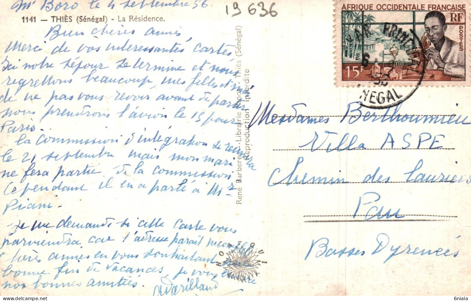 19636  THIES La Résidence        ( 2 Scans)  SENEGAL - Sénégal