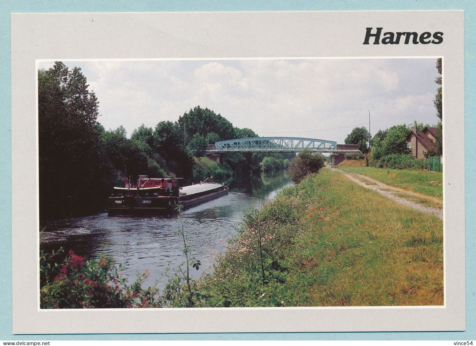 HARNES - Le Pont De Fer - Péniche "CASTELLE" Binnenschiff - Harnes