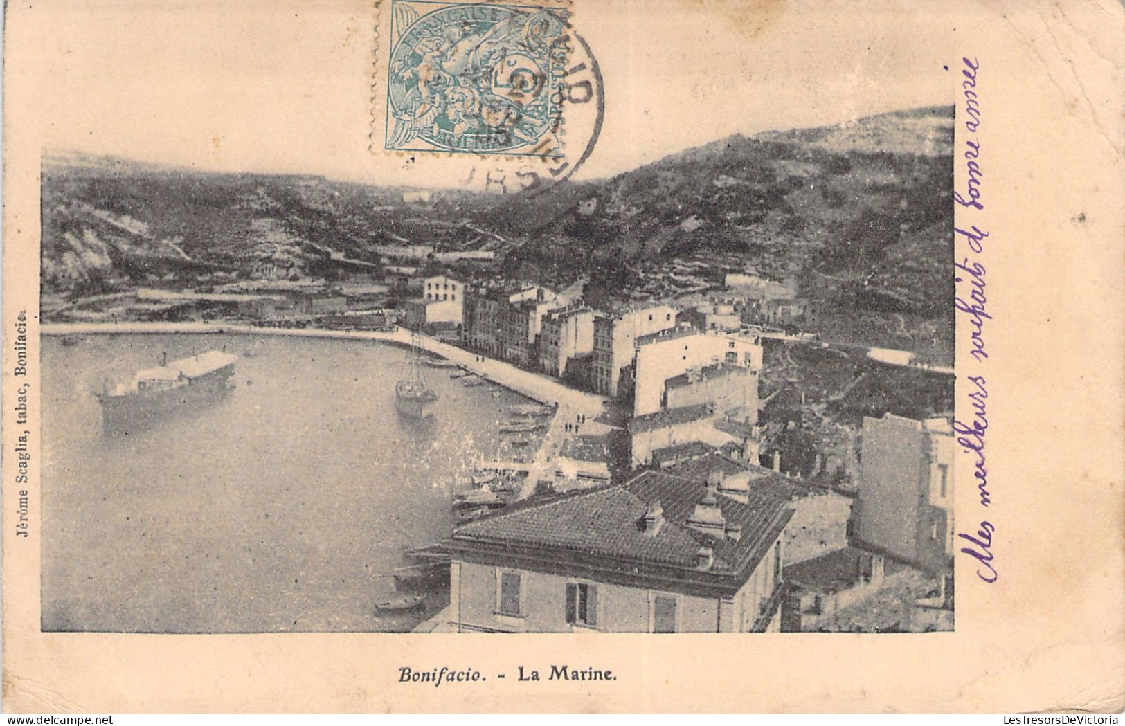 CORSE - Bonifacio - La Marine - Jerome Scaglia Tabac Bonifacio -  - Carte Postale Ancienne - Other & Unclassified