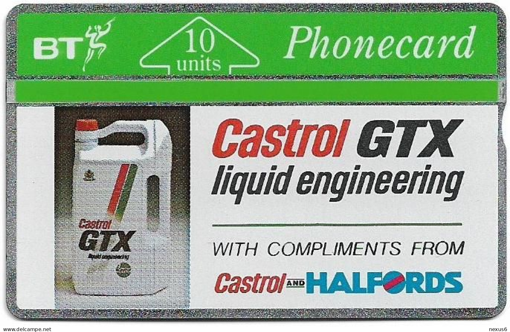 UK - BT - L&G - BTA-019 - Castrol GTX Halfords - 125F - 10Units, 52.400ex, Mint - BT Advertising Issues