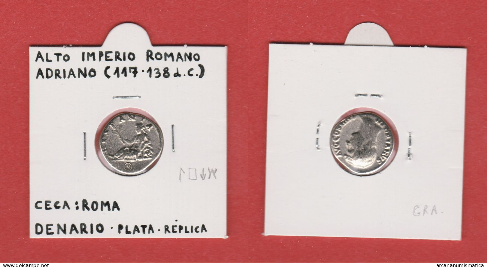 ALTO IMPERIO ROMANO DENARIO PLATA CECA:Roma "HISPANIA" Réplica  DL-13.412 - Monedas Falsas