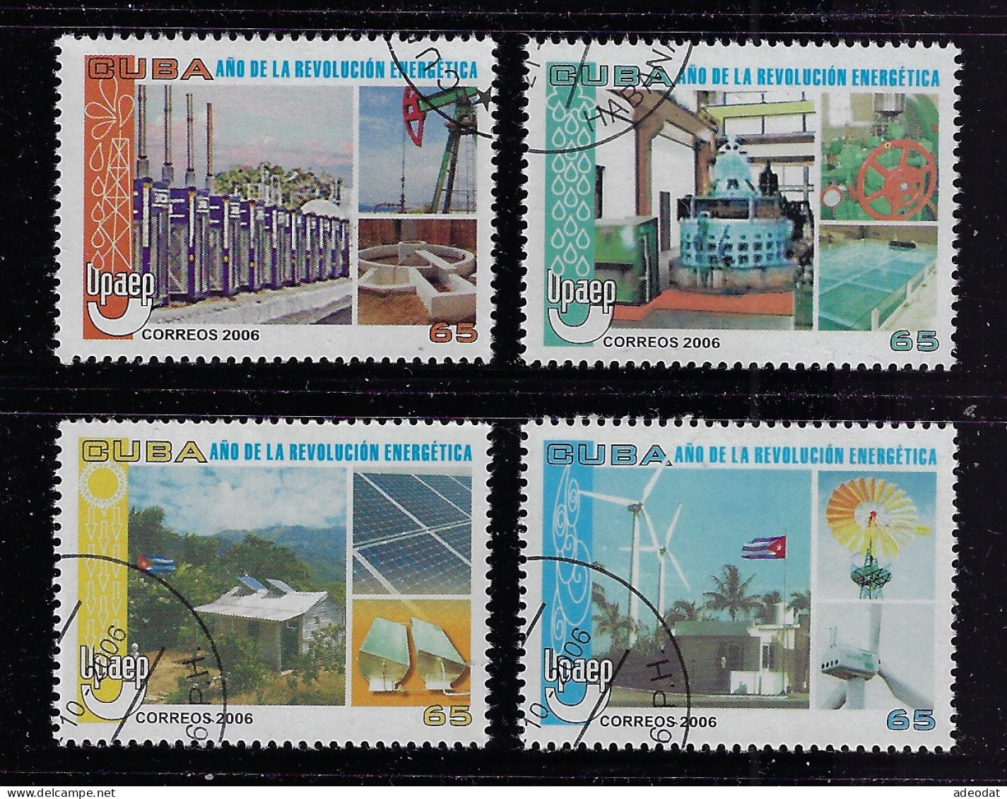 CUBA 2006 SCOTT 4626-4629 ENERGY CONSERVATION CANCELLED - Used Stamps