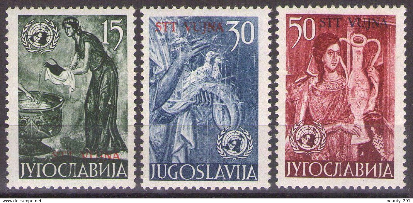 ITALIA - Trieste-Zona B -1953 Mi 95-97 -UNO FRESCES - MNH**VF - Mint/hinged