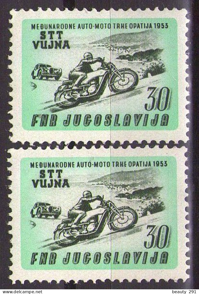 ITALIA - Trieste-Zona B -1953 Mi 99 X 2 - Auto-Moto Racing - MNH**VF - Mint/hinged