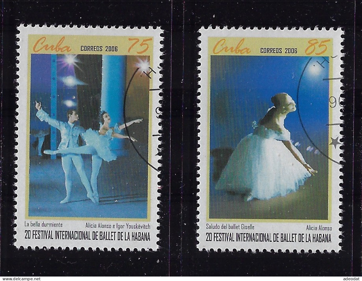 CUBA 2006 SCOTT 4631,4632 HAVANA BALLET FESTIVAL CANCELLED - Used Stamps