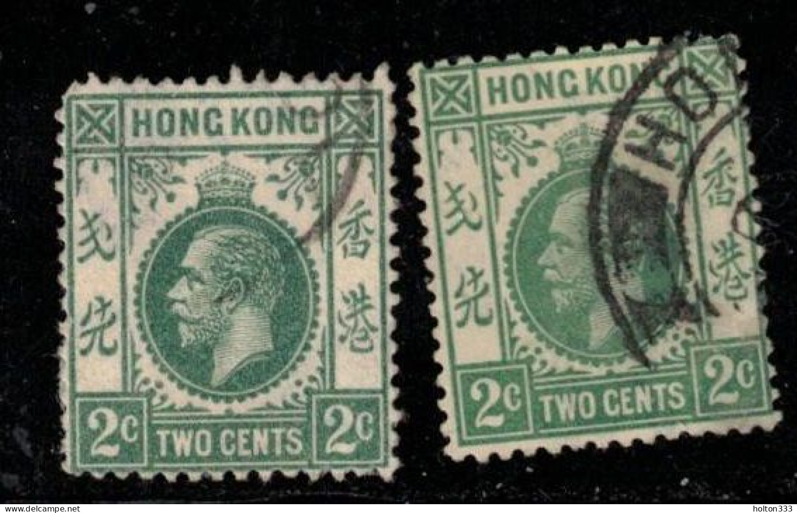 HONG KONG  Scott # 130 Used X 2 - KGV - Gebruikt