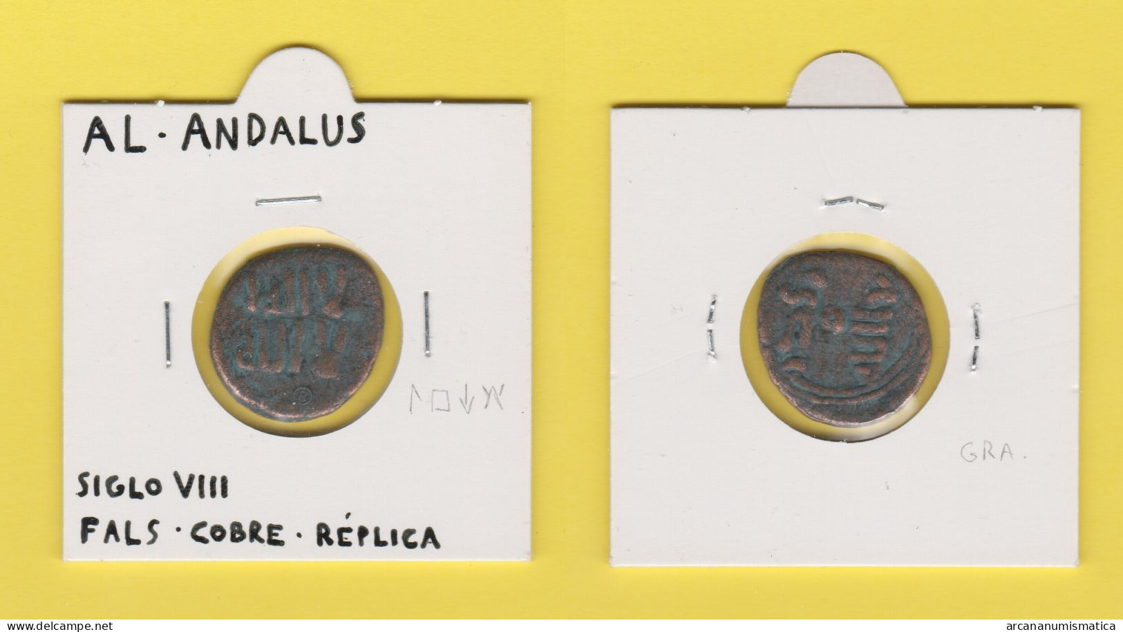 AL-ANDALUS  FALS-COBRE  Siglo VIII   Réplica   DL-13.416 - Counterfeits