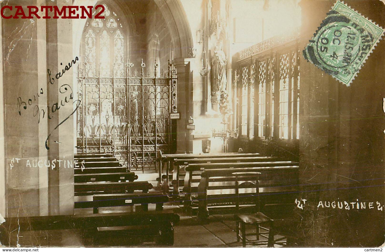 RPPC : RAMSGATE ST-AUGUSTINES CHURCH ENGLAND KENT  - Ramsgate