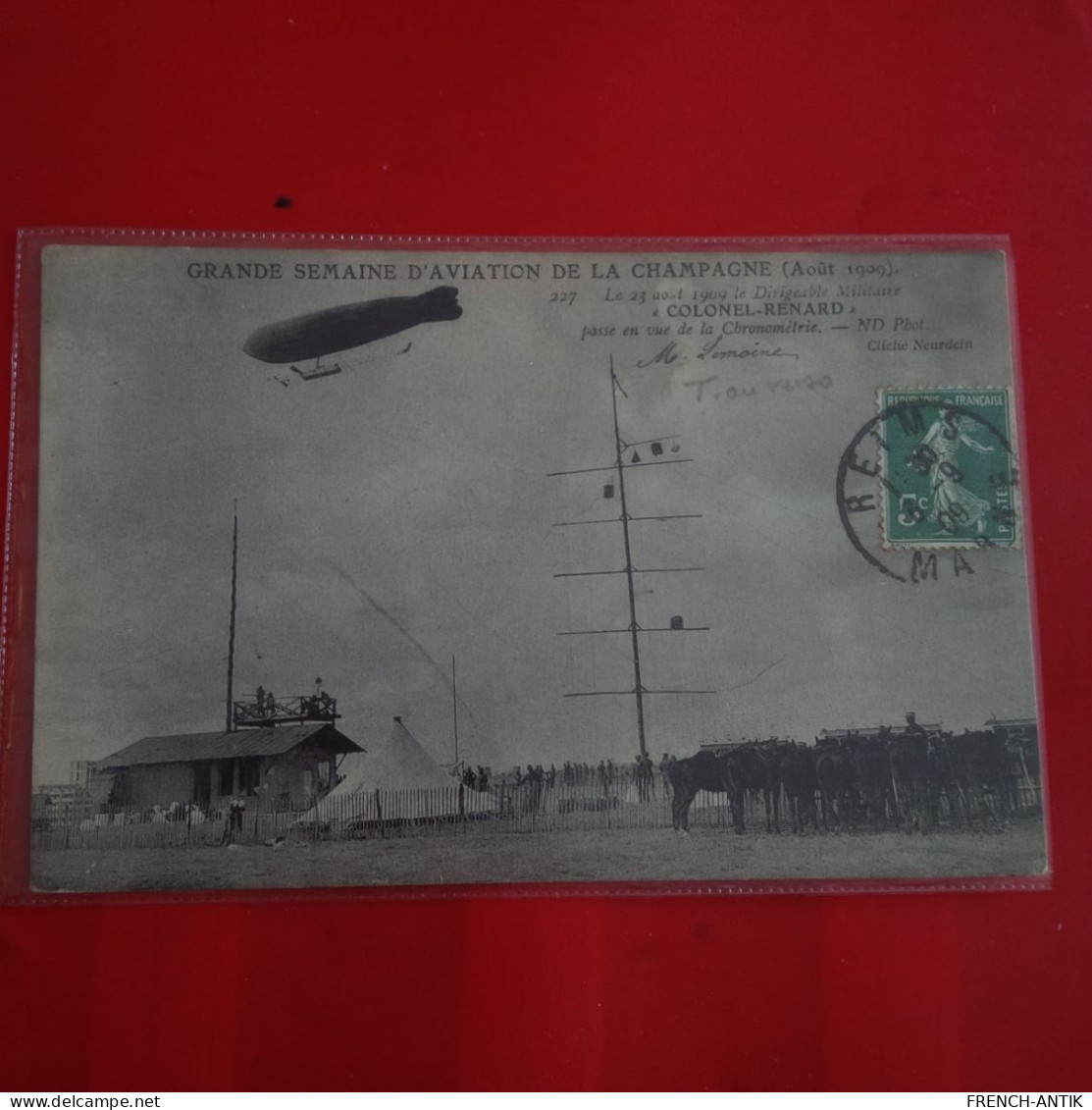 BALLON COLONEL RENARD VIGNETTE GRANDE SEMAINE D AVIATION - Zeppeline