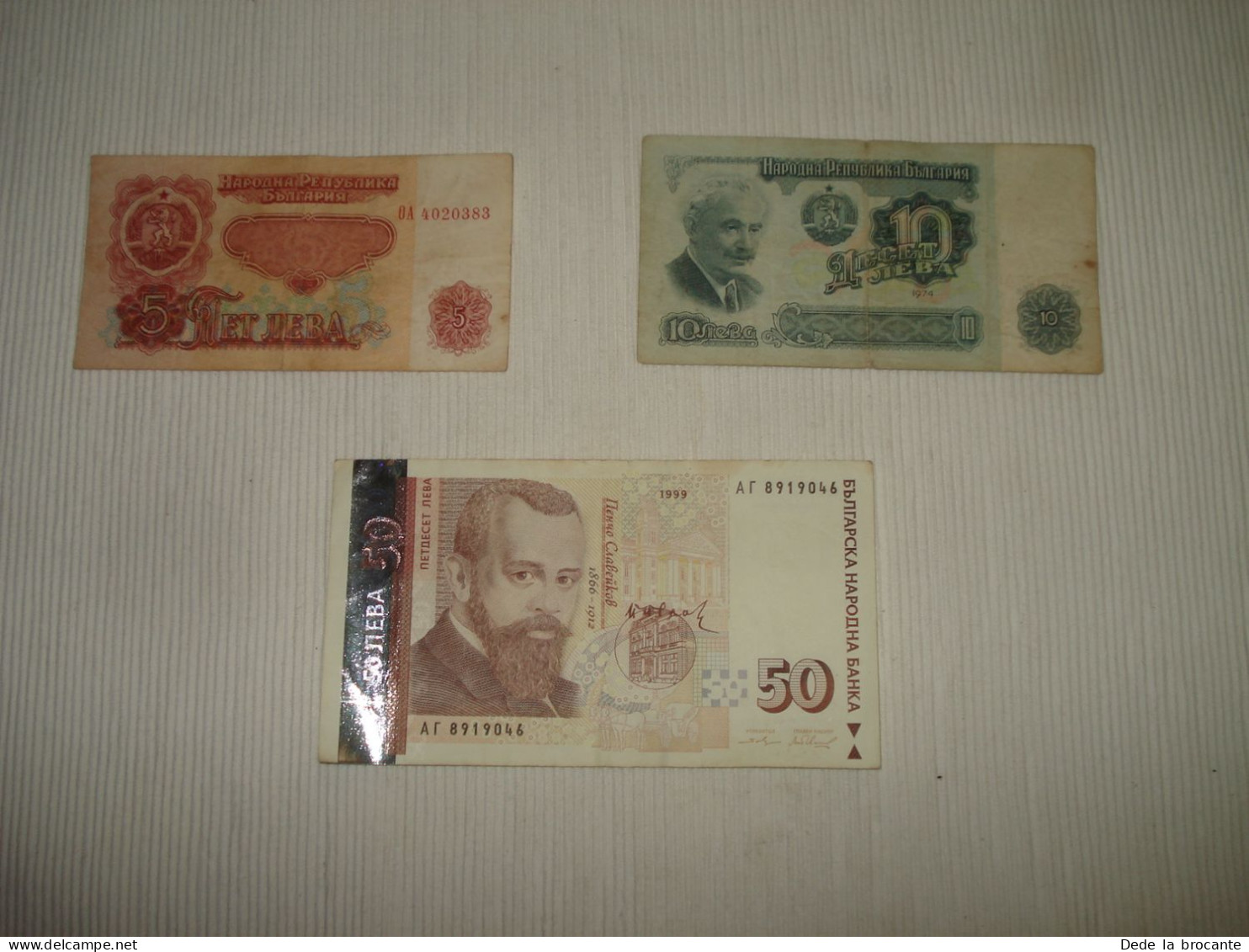 F5 - 483 /  3 Billets Bulgarie - Leva - 1 X 5 + 1 X 10 + 1 X 50 - Bulgarie