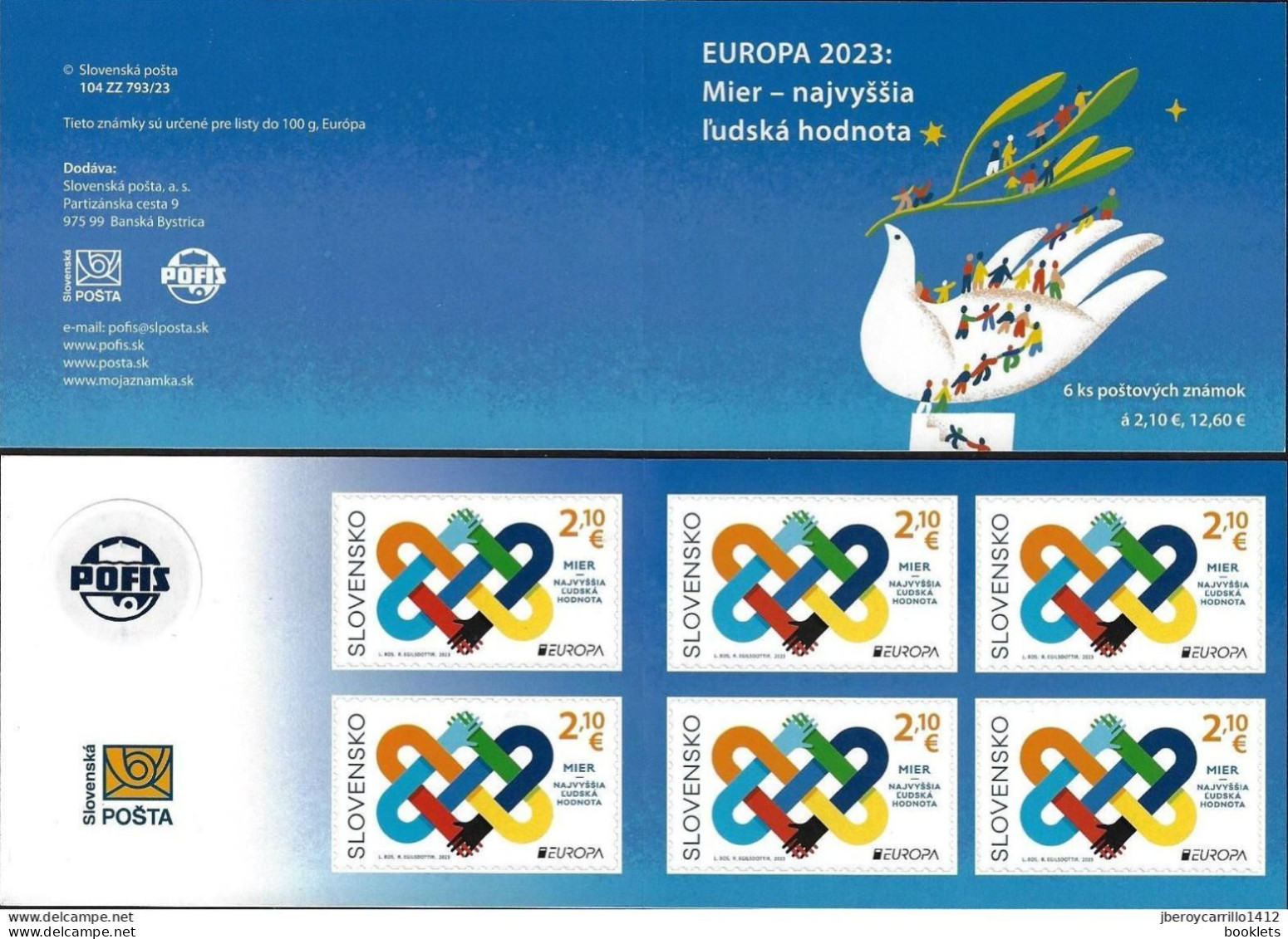 SLOVAKIA, 2023, Booklet 105, Europa 2023 - Nuevos