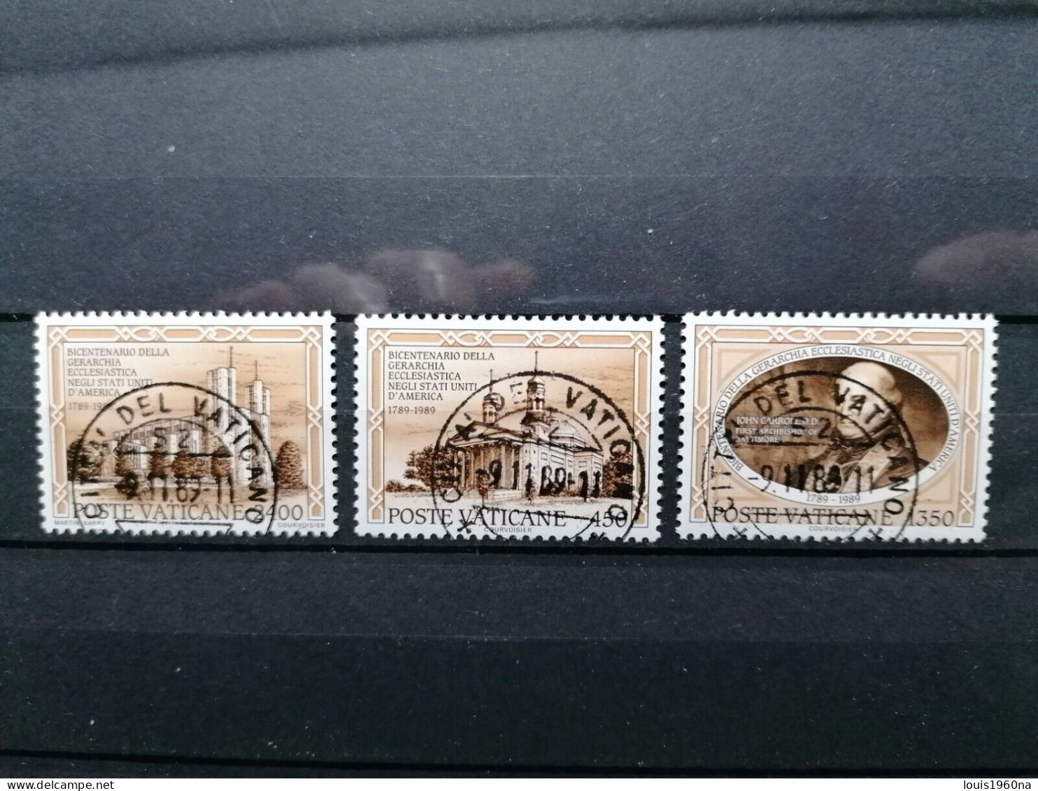 Città Del Vaticano - 1989 Bicentenario Geranchia Ecclesiastica Negli U.S.A. - Used Stamps