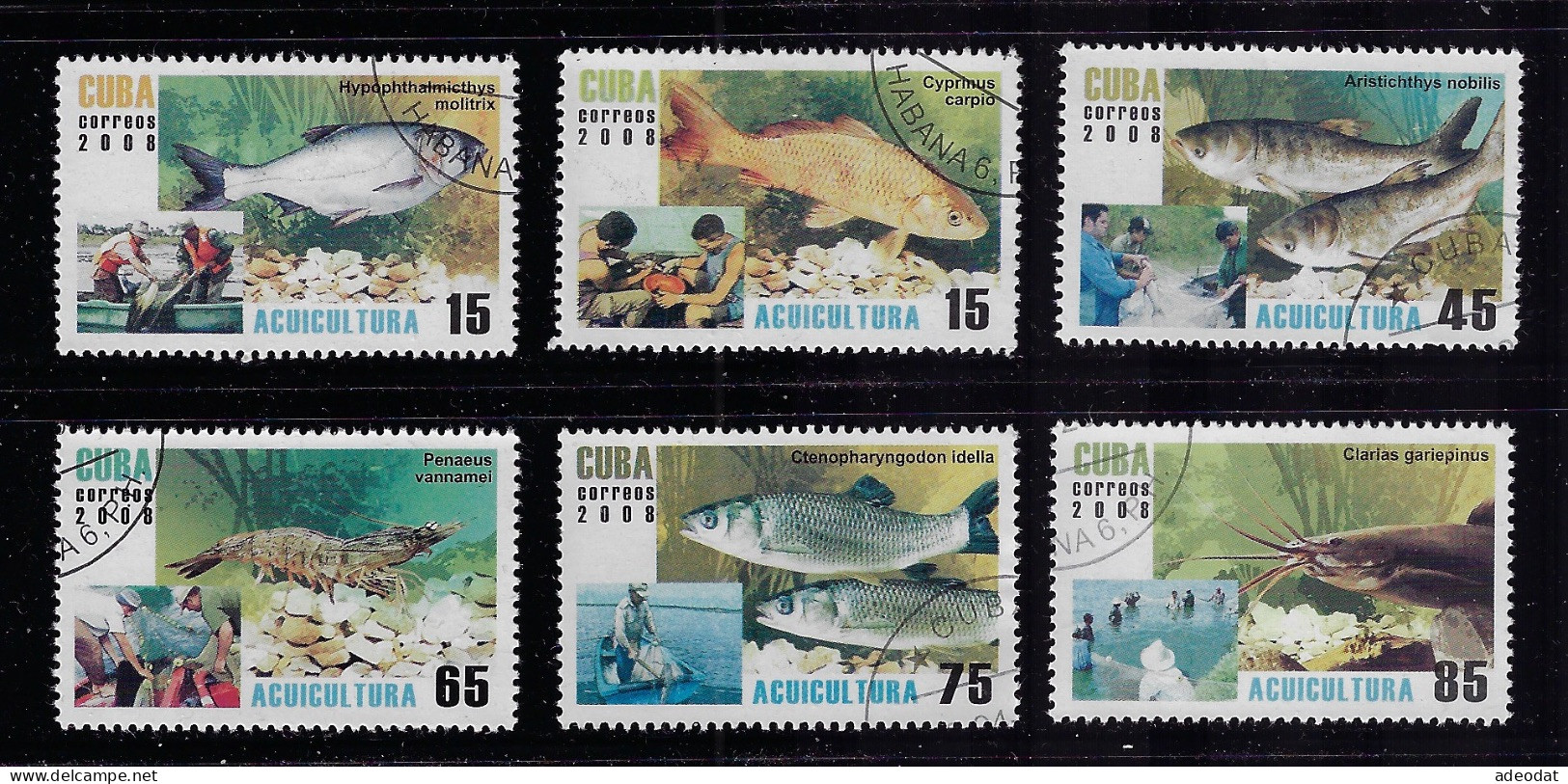 CUBA 2008 STAMPWORLD 5064-5069 CANCELLED - Oblitérés