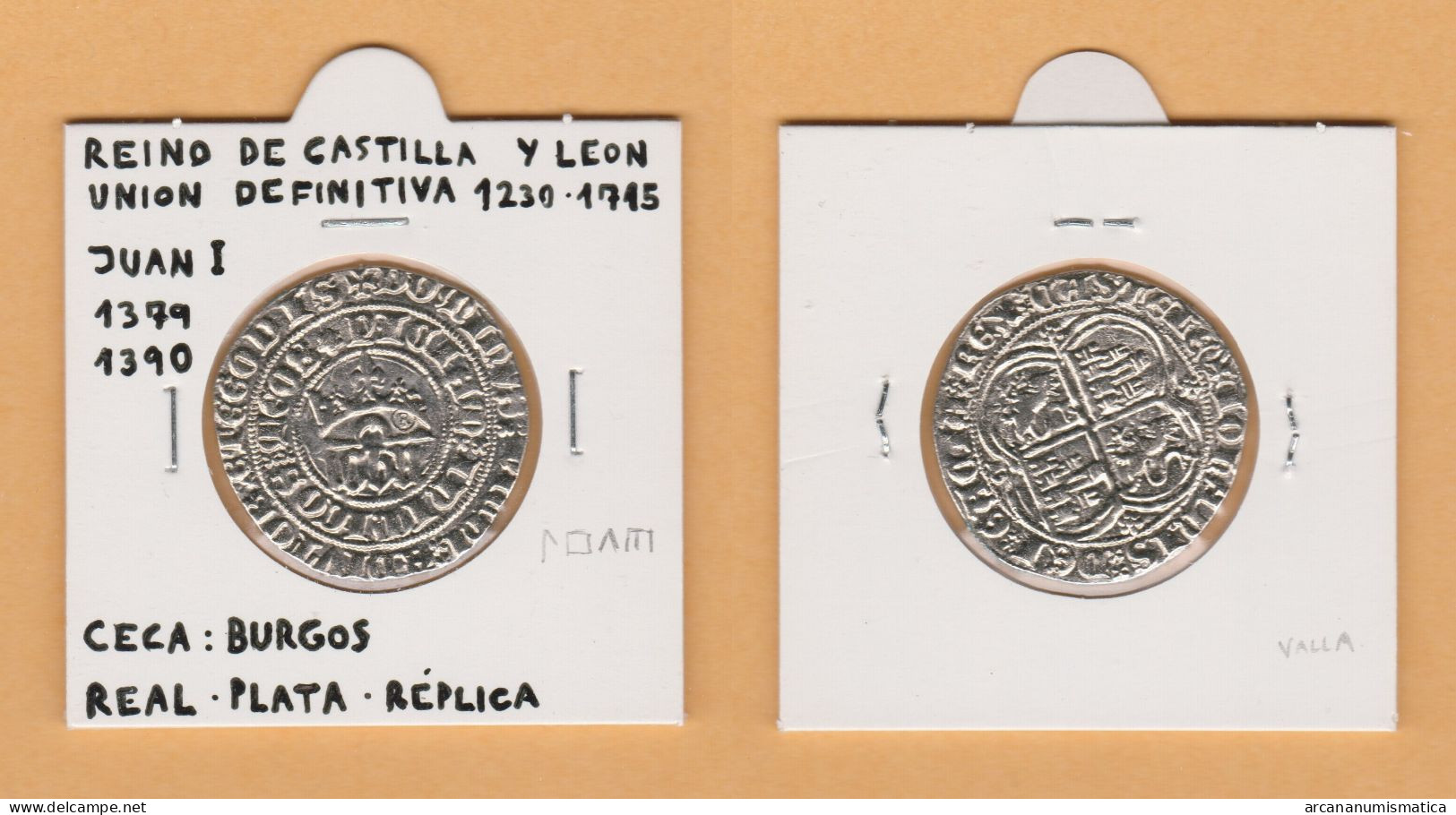 JUAN I 1.379-1.390  REAL-PLATA Ceca: Burgos  Réplica   DL-13.397 - Fausses Monnaies