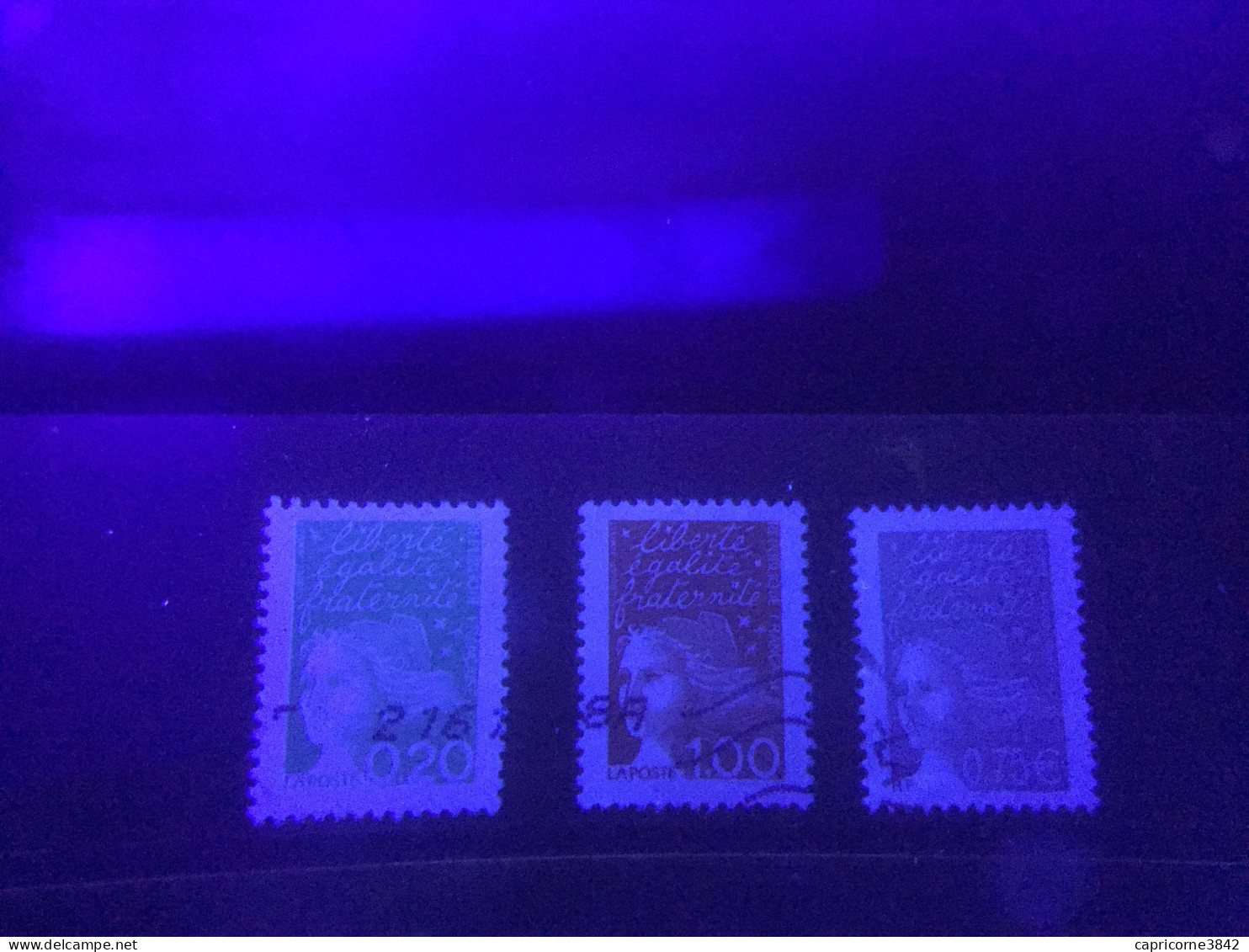 Variétés Sur Timbres Marianne De Luquet N° 3087 - 3089 Et 3572 - Pas De Phosphore - 1997-2004 Marianna Del 14 Luglio