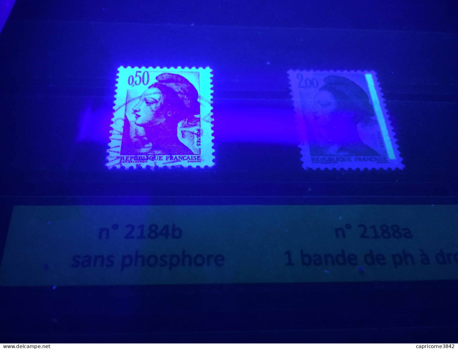 Variétés De Phosphore Sur Timbres LIBERTE DE GANDON N° 2184b Et 2188a - Used Stamps
