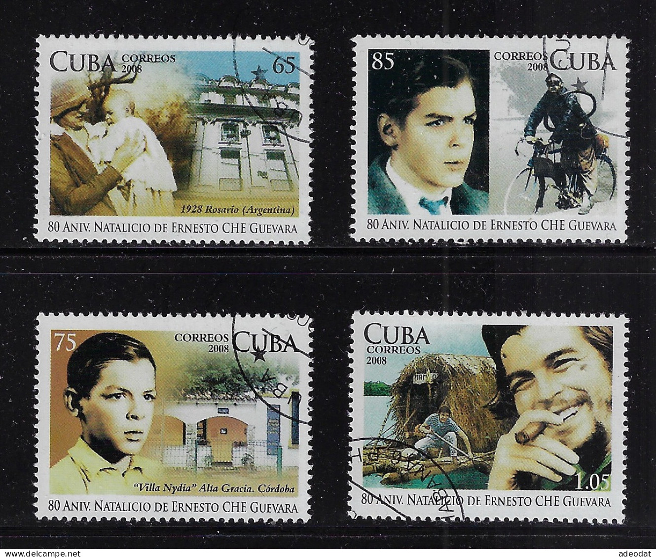 CUBA 2008 STAMPWORLD 5108-5111 CANCELLED - Oblitérés