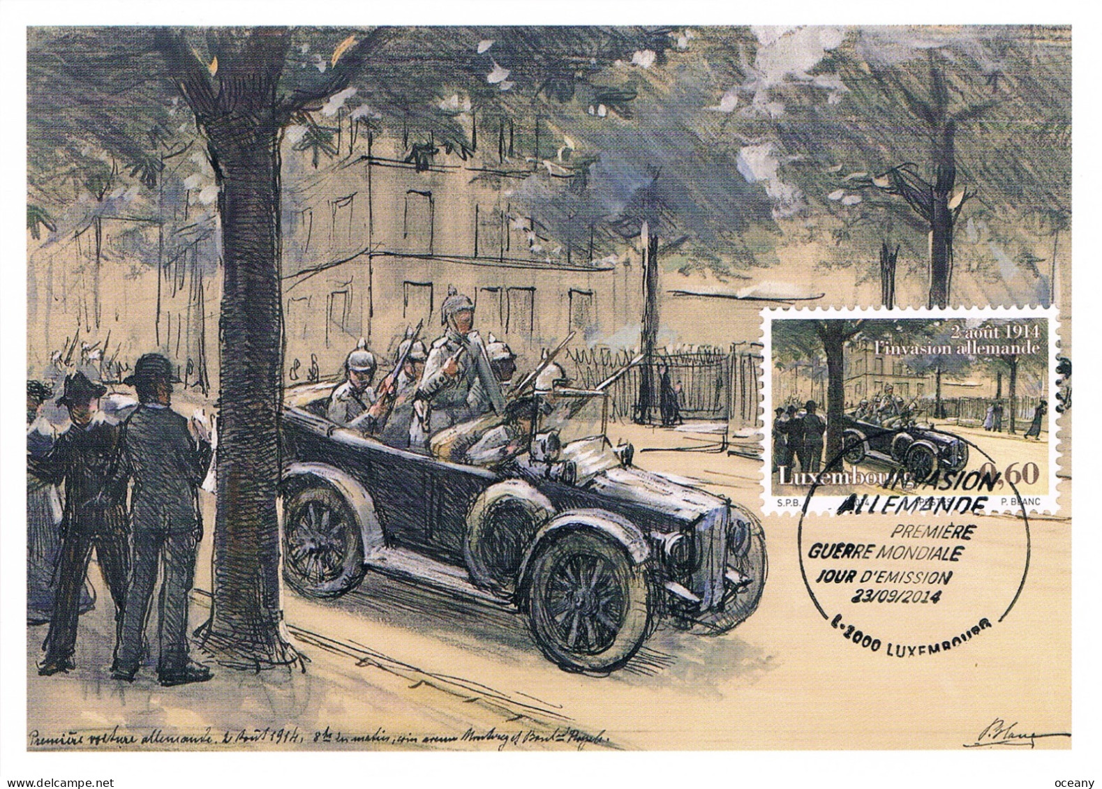 Luxembourg - Centenaire De La Première Guerre Mondiale CM 1964 (année 2014) - Cartoline Maximum