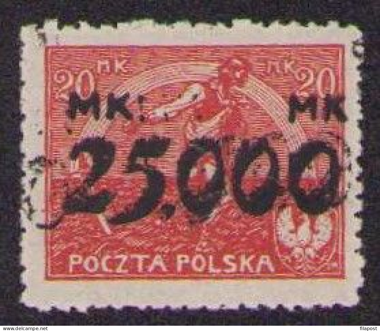 Schmitzdruk - Poland 1923 No. Fischer Fi 169 - Inflation Period, Surcharge Of New Value / P56 - Abarten & Kuriositäten