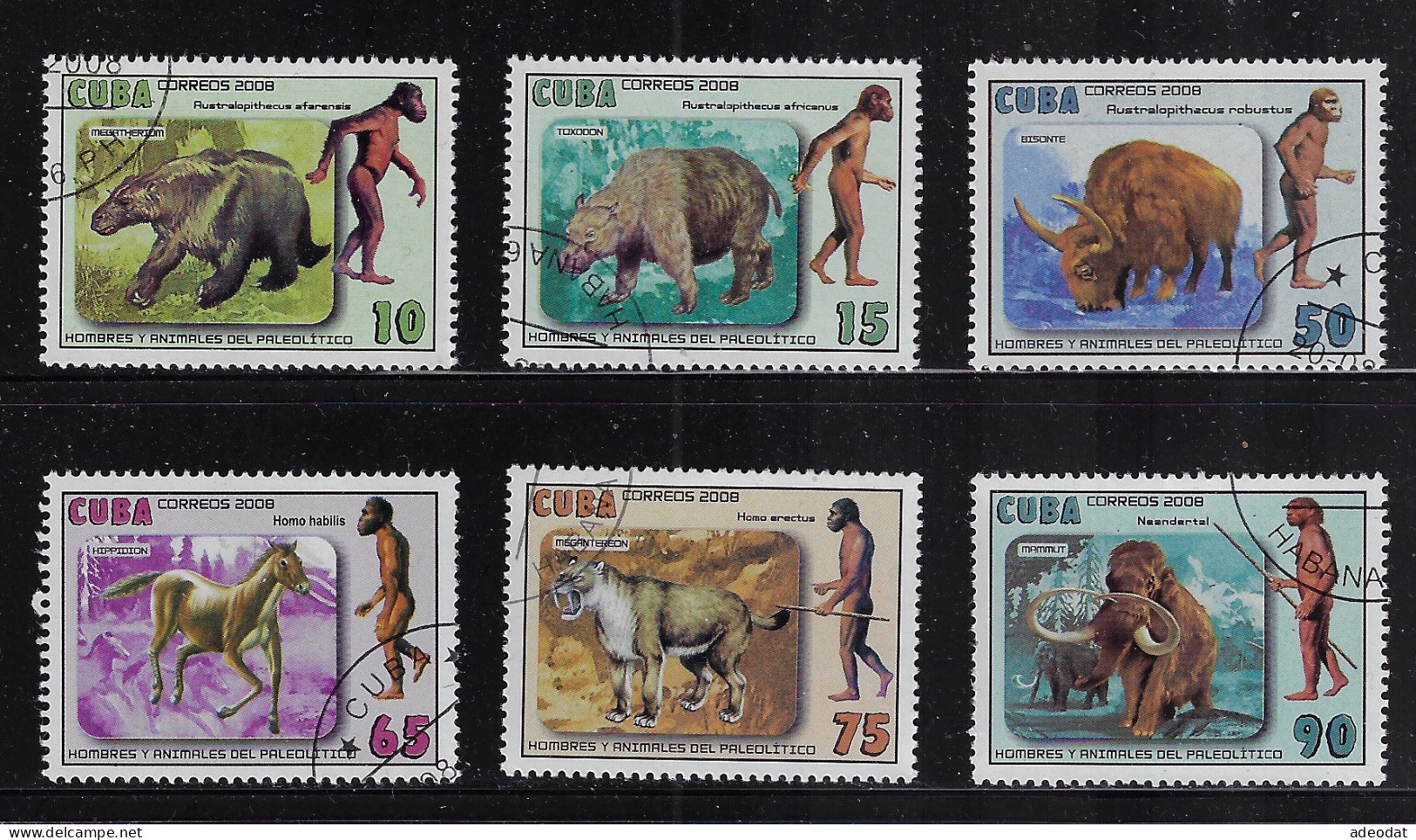 CUBA 2008 STAMPWORLD 5122-5127 CANCELLED - Gebraucht