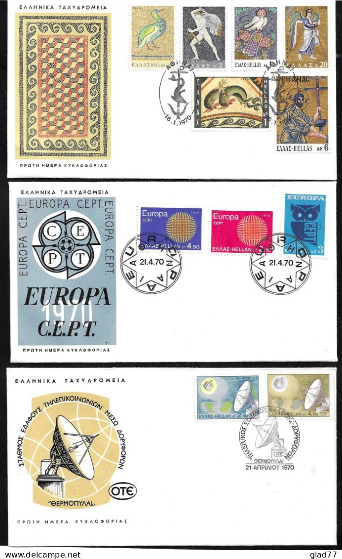 LOT 5 FDC Official Envelopes 1970 Unc! - Covers & Documents