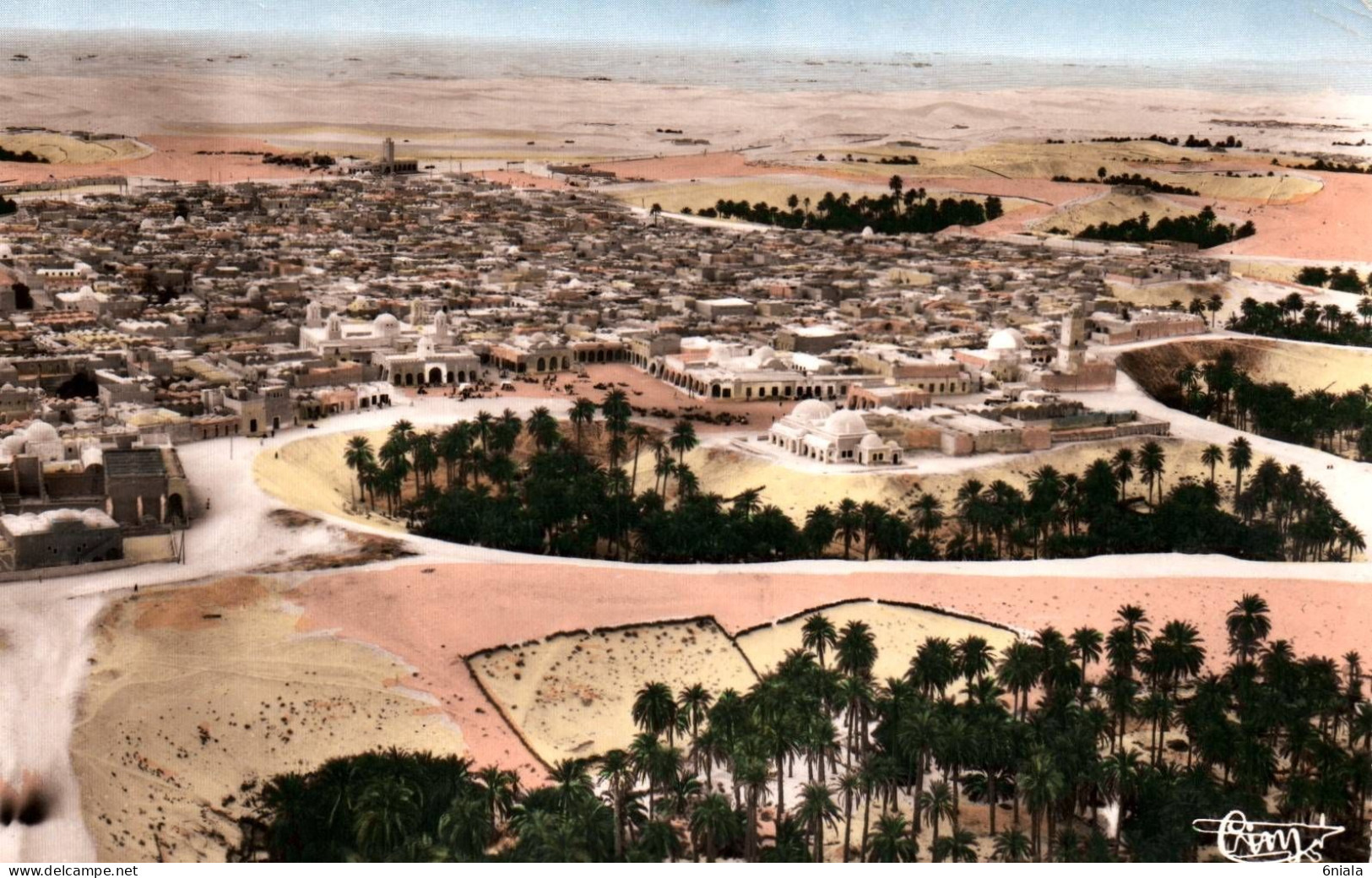 19625 EL OUED ( CONSTANTINE) Vue Aérienne     ( 2 Scans)  ALGERIE - El-Oued