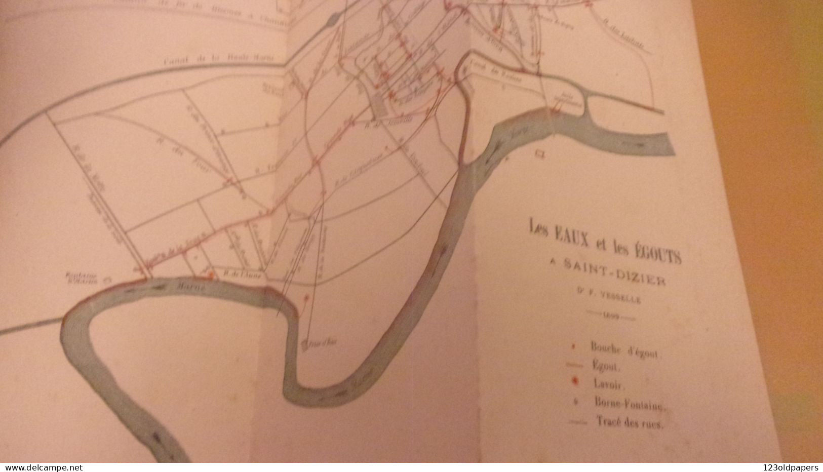 HAUTE MARNE  1899  Le Sol Et Les Eaux étude D’hygiène Publique à La Ville De Saint Dizier Par Le Docteur F.Vesselle PLAN - Lorraine - Vosges