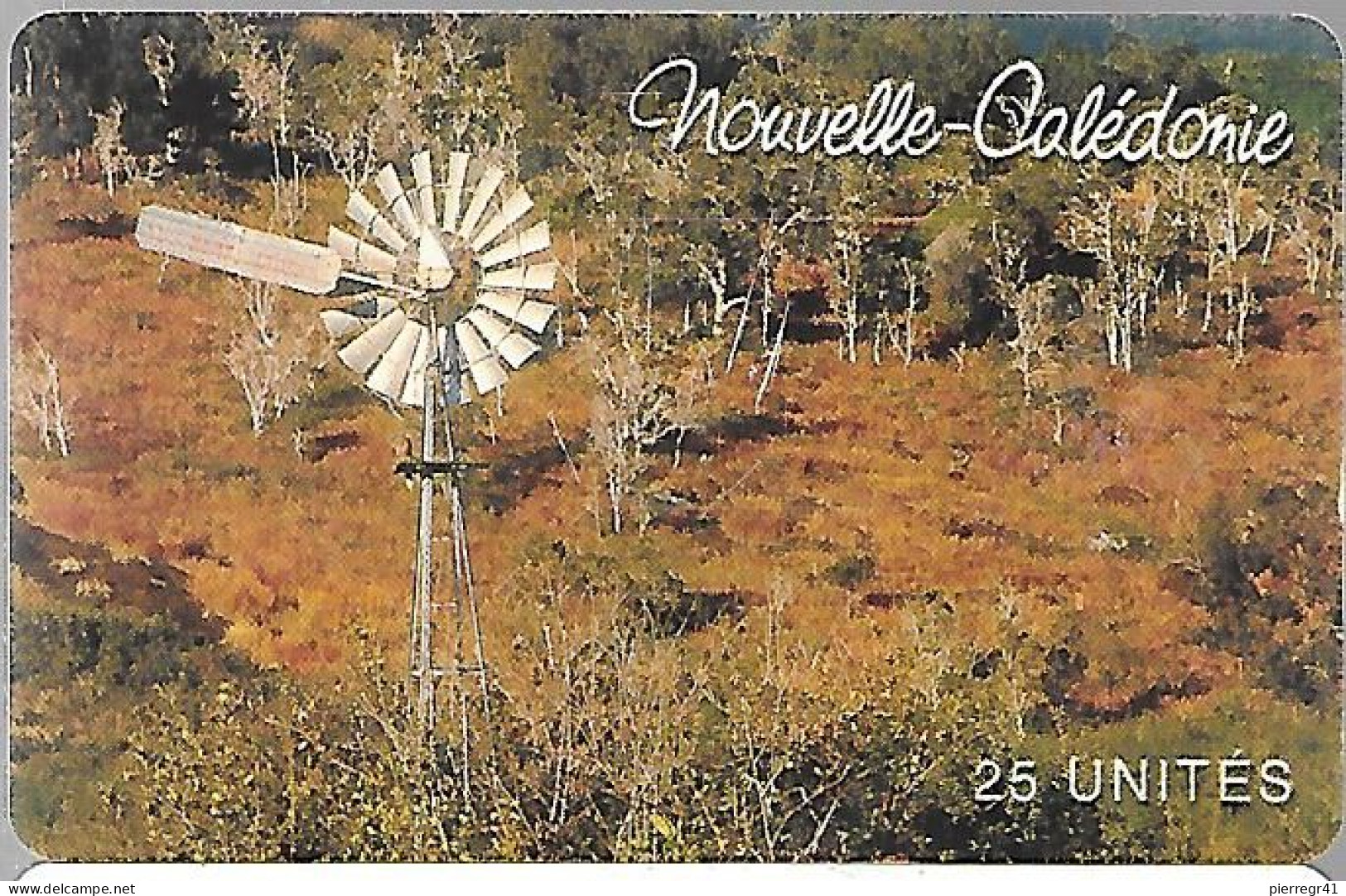 CARTE-PUCE-NOUVELLE-CALEDONIE-25U-SC7-NC74-EOLIENNE-V°N° 00190828-UTILISE-TBE - Nouvelle-Calédonie