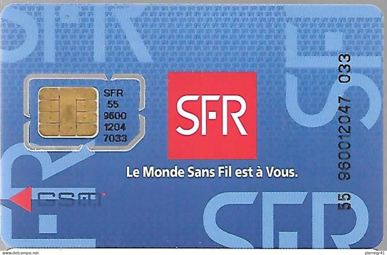 CARTE-GSM-SFR-PUCE C-SFR-SF3Cb-D5--V° Logo Bull-et Inovatron -GARANTIE ATTACHEE-TBE - Mobicartes (GSM/SIM)