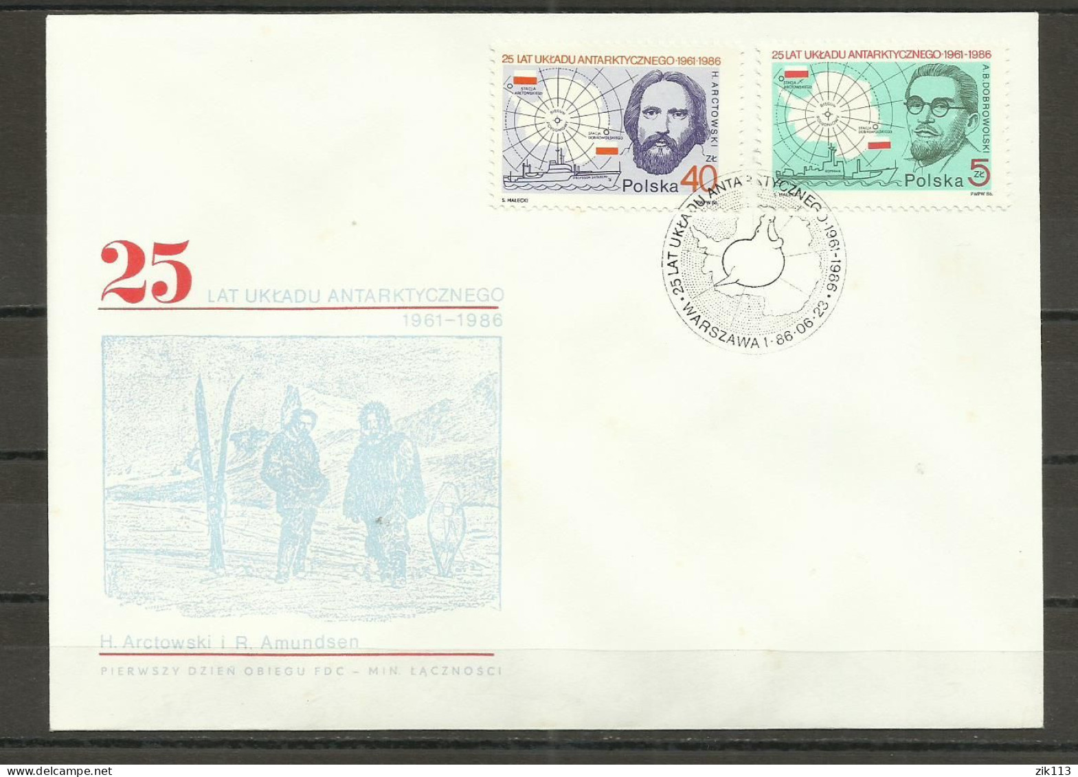 Poland 1986 - Antarctic Treaty - Traité Sur L'Antarctique