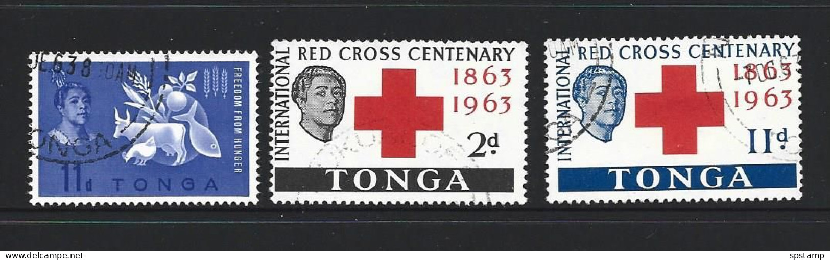 Tonga 1963 Red Cross Set Of 2 & FFH Single FU - Tonga (...-1970)