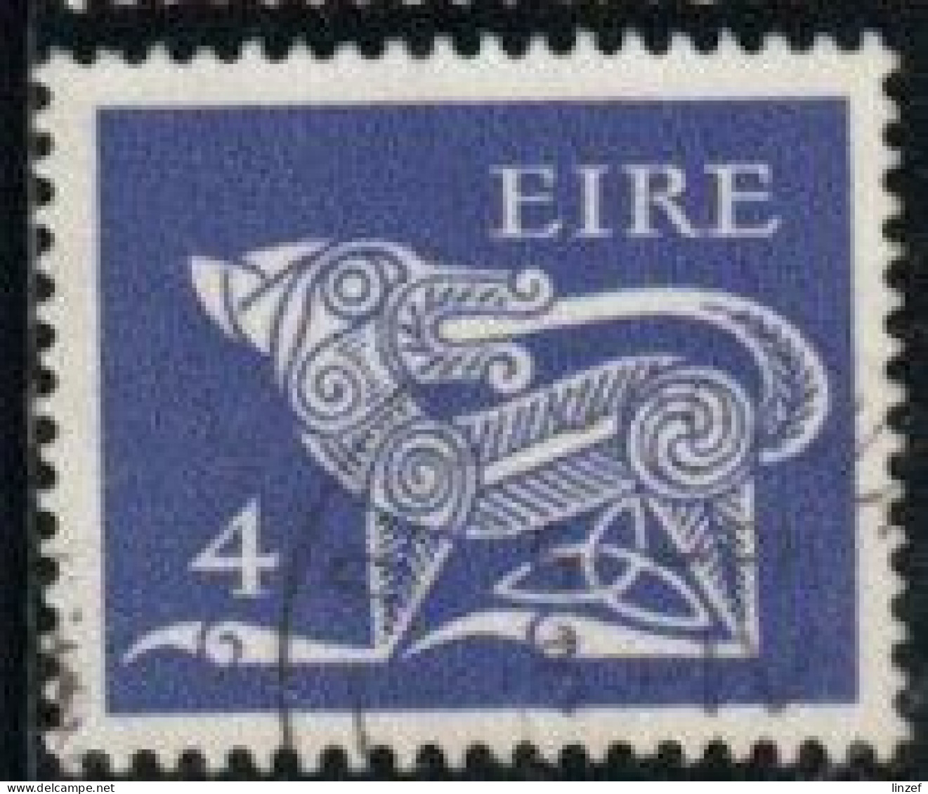 Irlande 1971 Yv. N°259 – 4p Bleu-violet Chien Stylisé – Oblitéré - Usati