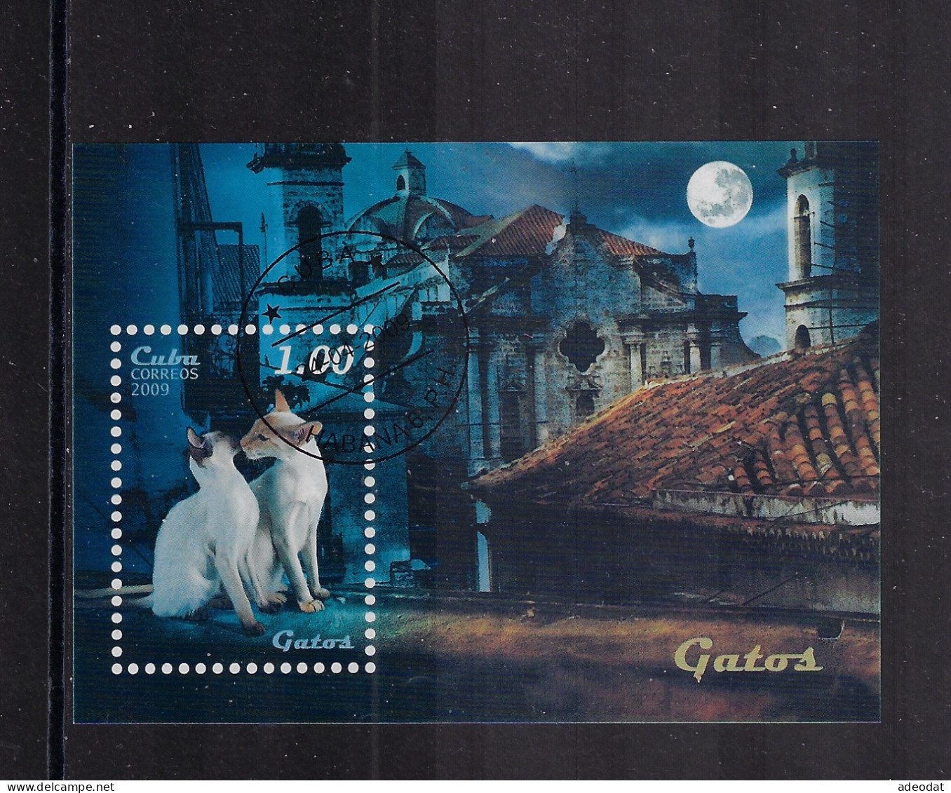 CUBA 2009 STAMPWORLD 5274 Mini Sheet 104X74mm CANCELLED - Used Stamps