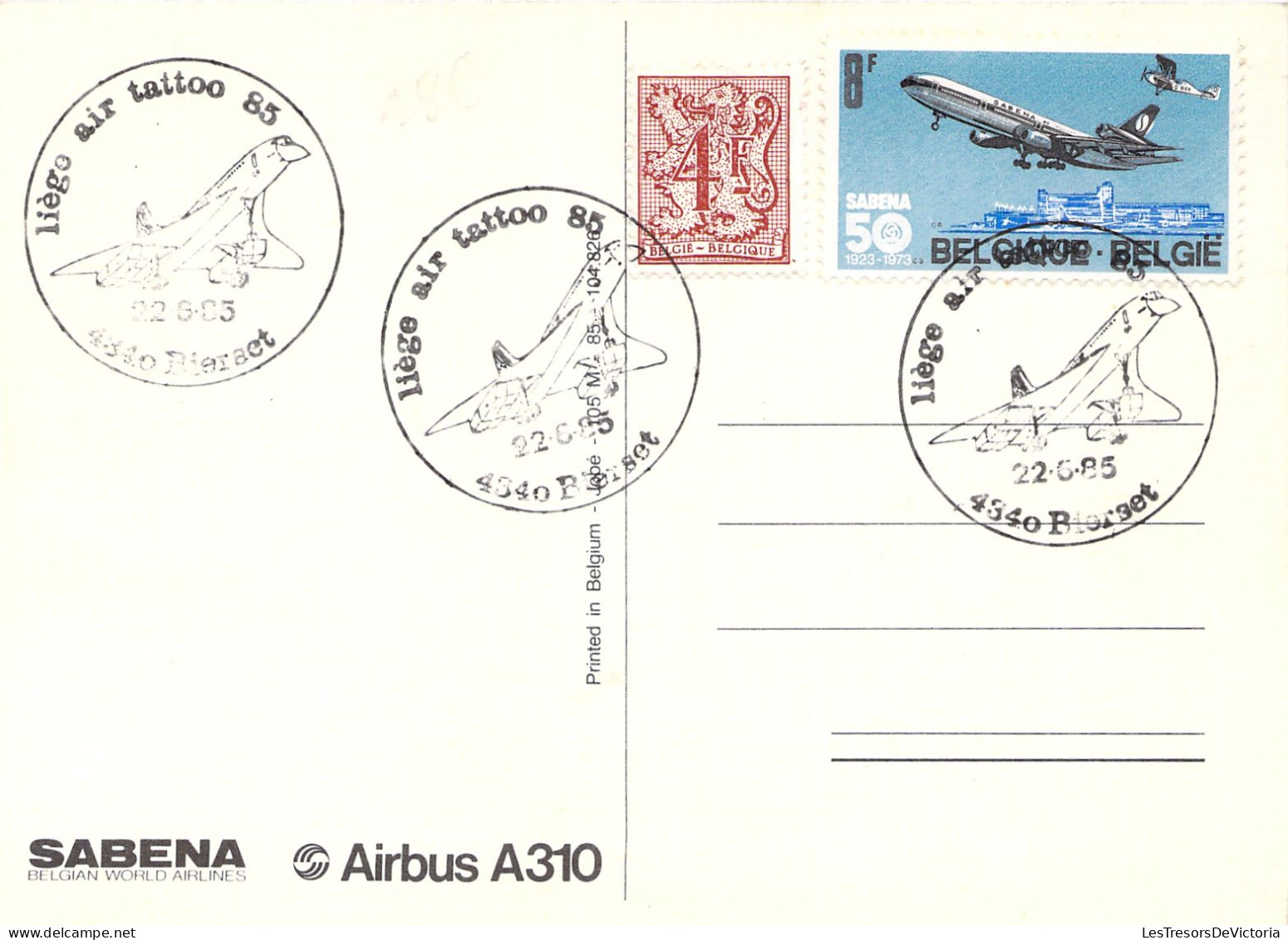 Avion - Sabena - Airbus A310 - Carte Postale - 1946-....: Era Moderna