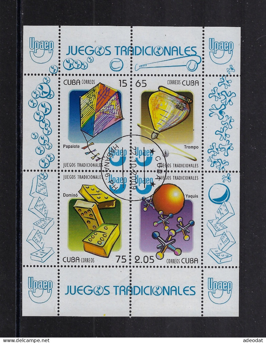 CUBA 2009 STAMPWORLD 5329-5332 Mini Sheet 99X133 Mm CANCELLED - Usados