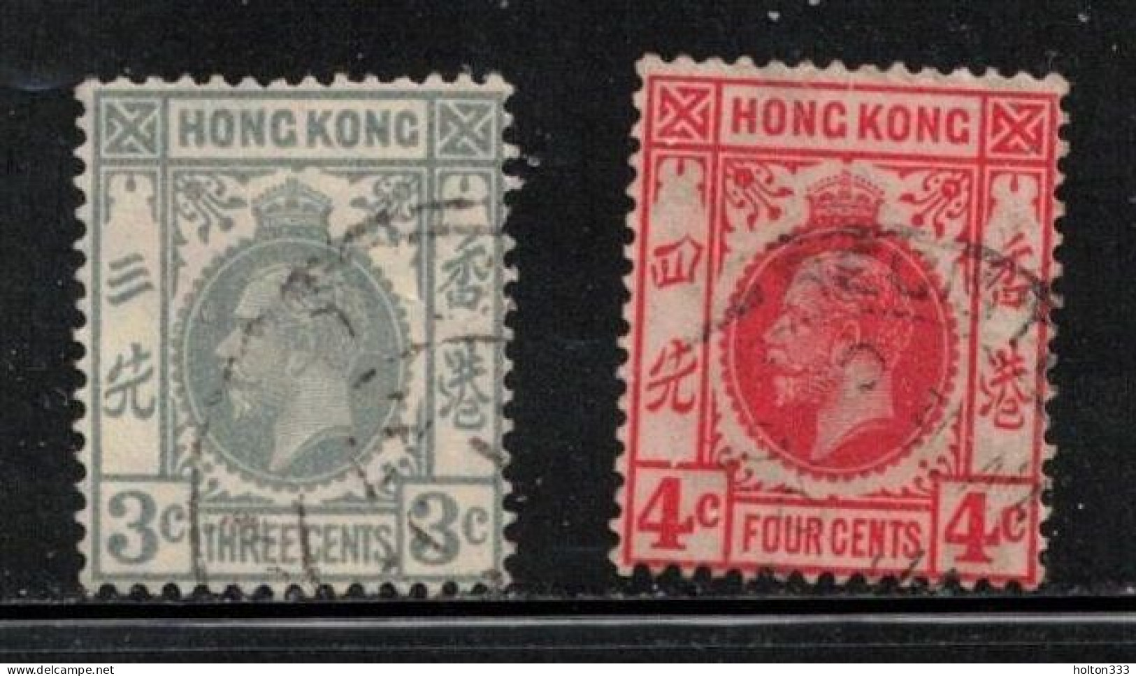 HONG KONG  Scott # 132-3 Used - KGV 3 - Used Stamps