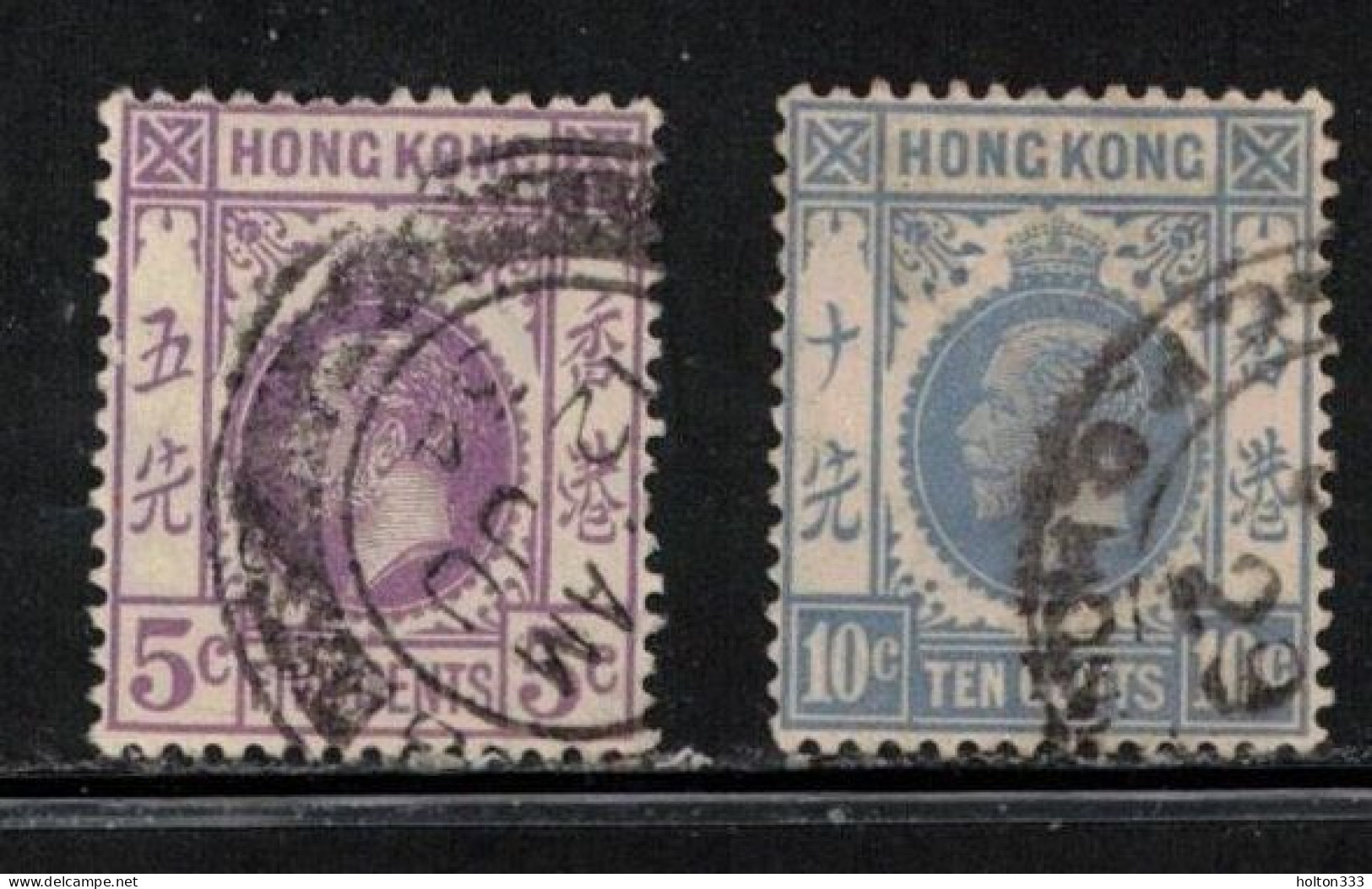 HONG KONG  Scott # 134, 137 Used - KGV 2 - Usati