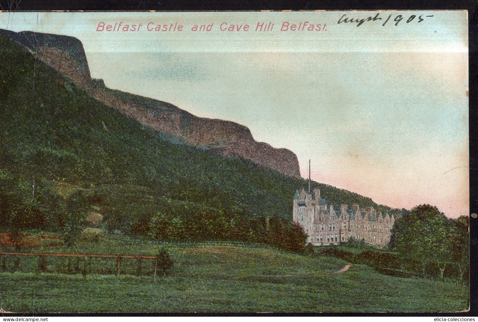 Great Britain - 1905 - Postcard - Belfast - Castle And Cave Hill - Belfast