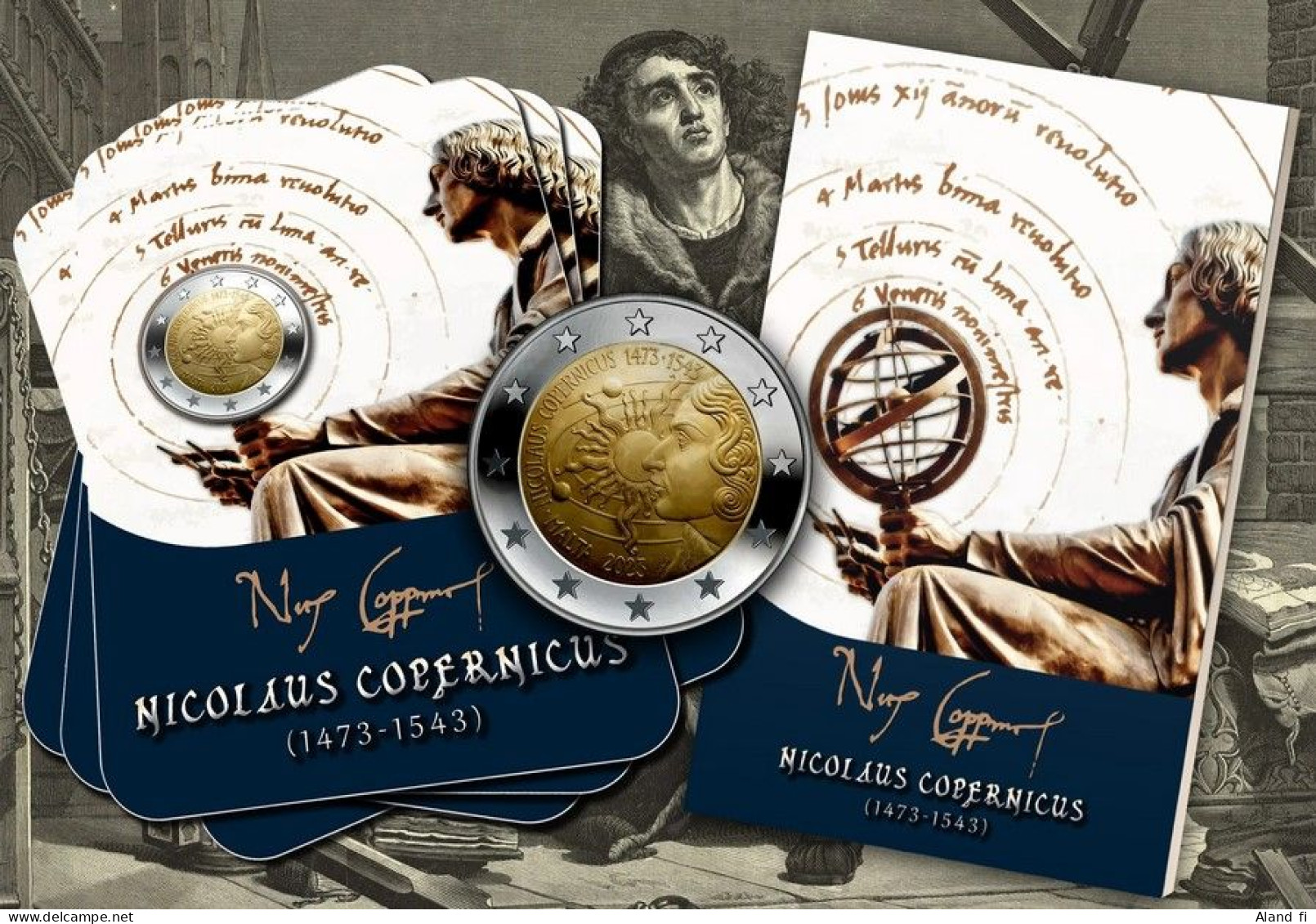 Malta - 2 Euro Commemorativi 2023 Nicolò Copernico In Folder - Malte