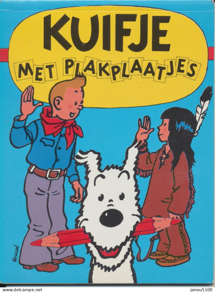 PETIT CARNET  DE JEUX TIRES  DE LA BD TINTIN D' HERGE    KUIFJE   MET PLAKPLAATJES .    1987. - Andere & Zonder Classificatie