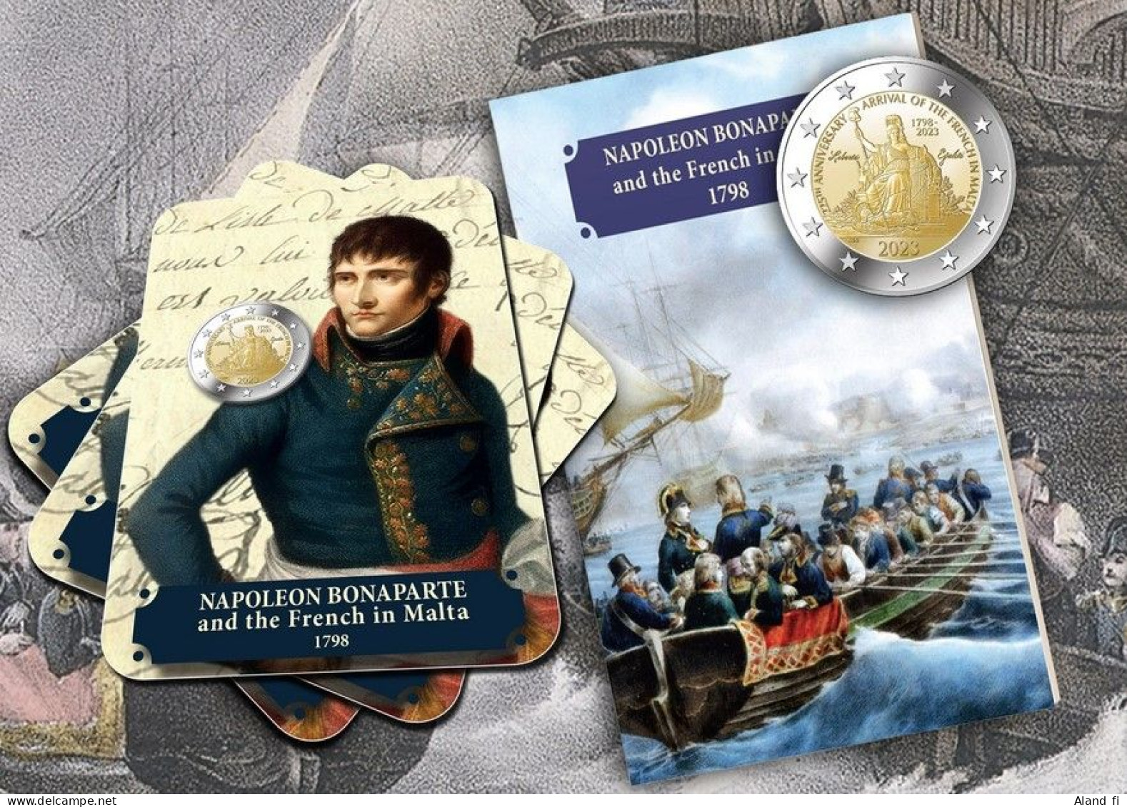 Malta - 2 Euro Commemorativi 2023 Napoleone Bonaparte In Malta Nel 1798, In Folder - Malte