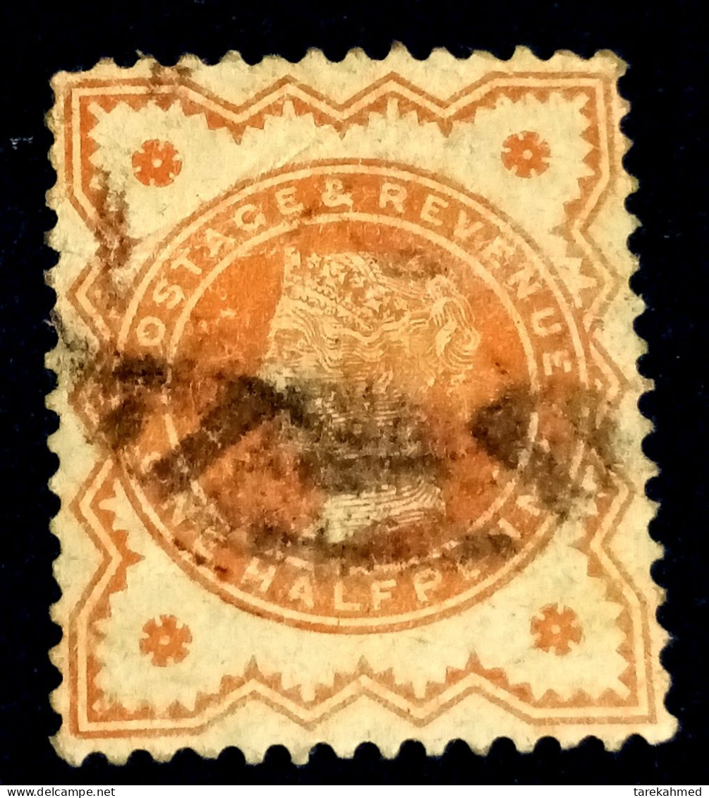 GRANDE BRETAGNE, 1/2 PENNY Victoria, , 1887 , VF - Oblitérés