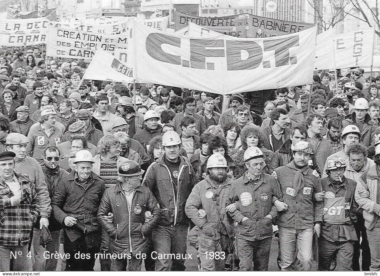 Série de 6 cartes en tirage limité (1000 exemplaires)  - Grève des Mineurs de Carmaux 1983