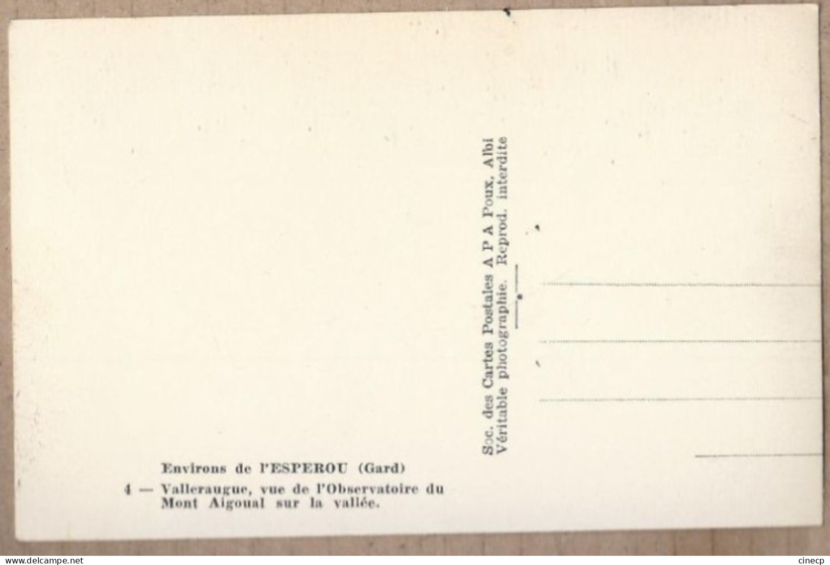 CPSM 30 - VALLERAUGUE - Environs De L'ESPEROU - Valleraugue , Vu De L'observatoire Du MONT AIGOUAL Sur La Vallée - Valleraugue