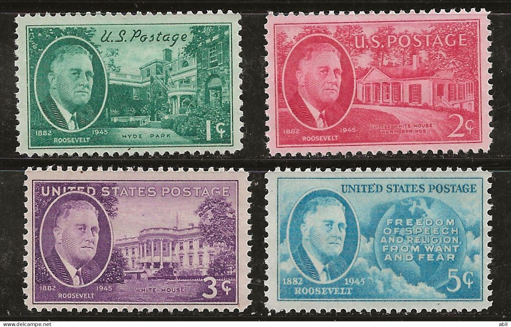 Etats-Unis 1945-1946 N° Y&T :  482 à 485 ** - Nuevos