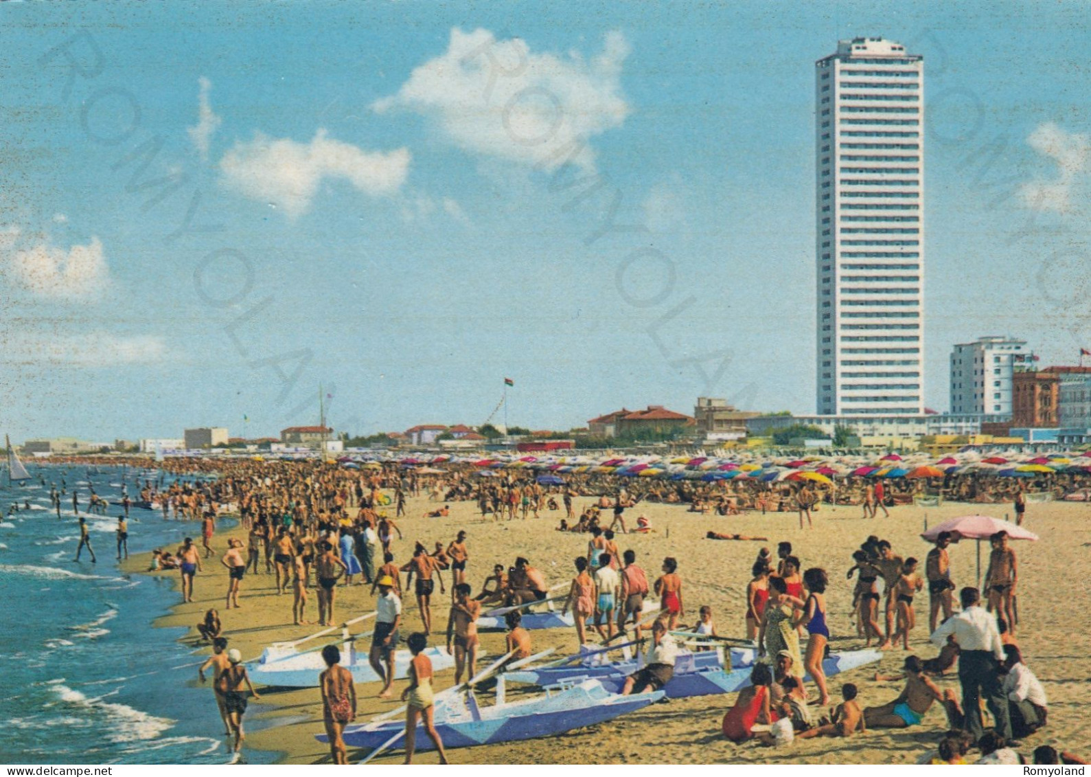 CARTOLINA  CESENATICO,EMILIA ROMAGNA-RIVIERA ADRIATICA-LA SPIAGGIA-MARE,SOLE,ESTATE,VACANZA,BELLA ITALIA,VIAGGIATA 1965 - Cesena