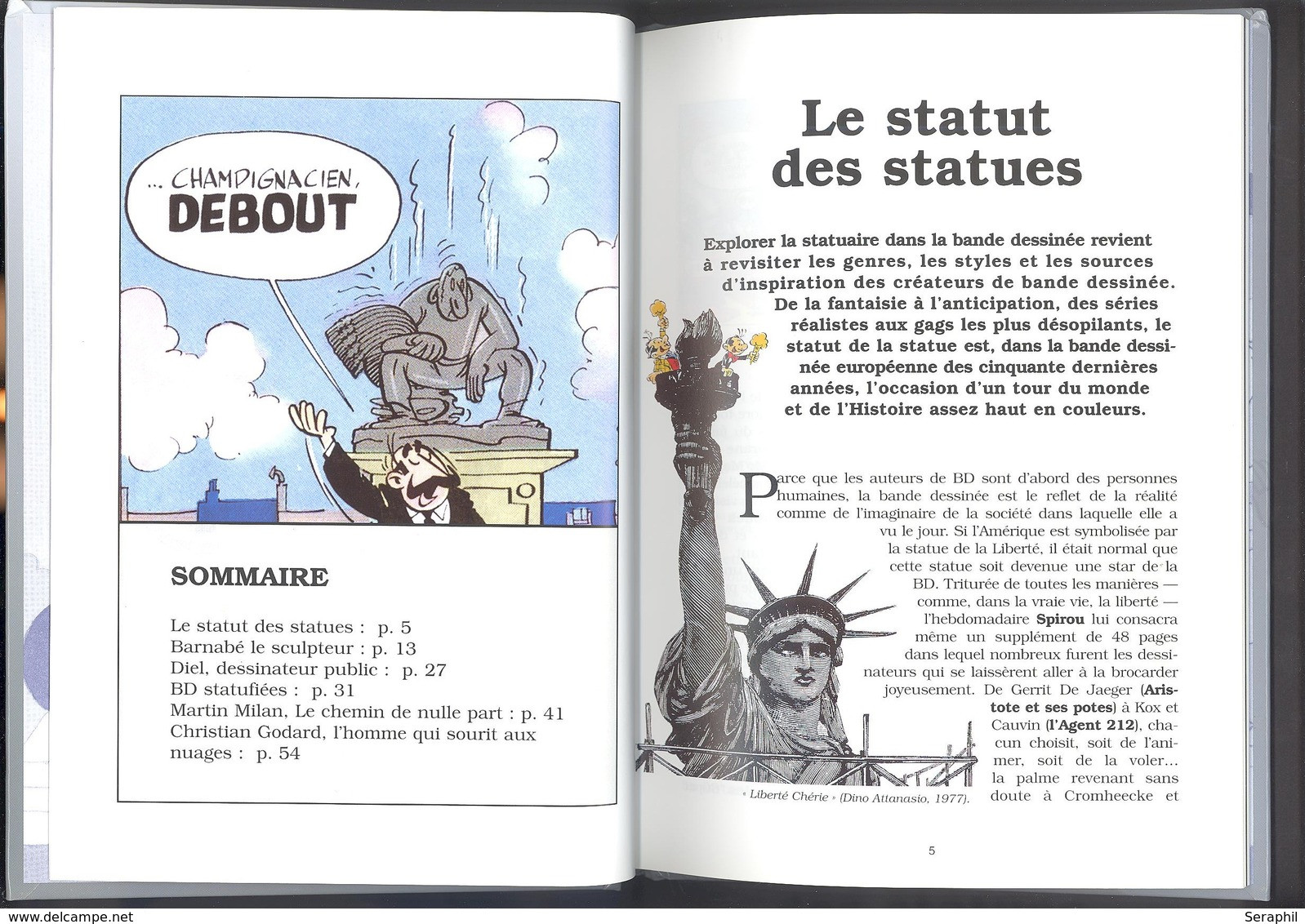 Livre Bande Dessinée -  Le Sculpteur ne manque pas d'adresse - avec Tintin - Timbres n° 3194/98 - 2003 - FR